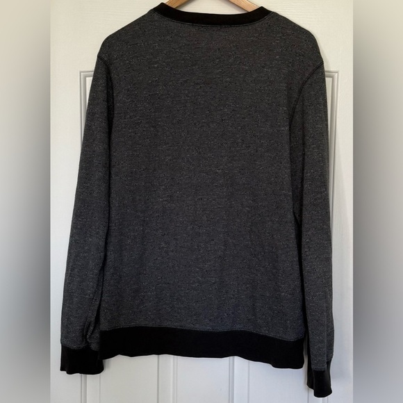Threads 4 Thought Eco Crewneck Sweatshirt L Gray Black Trim Organic Cotton Blend - Picture 8 of 10